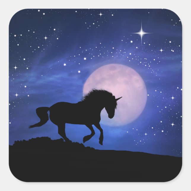 Aufkleber für Einhorn und Sterne (Vorderseite)