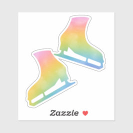 Aufkleber für Eis Skate Skaten-Regenbogen