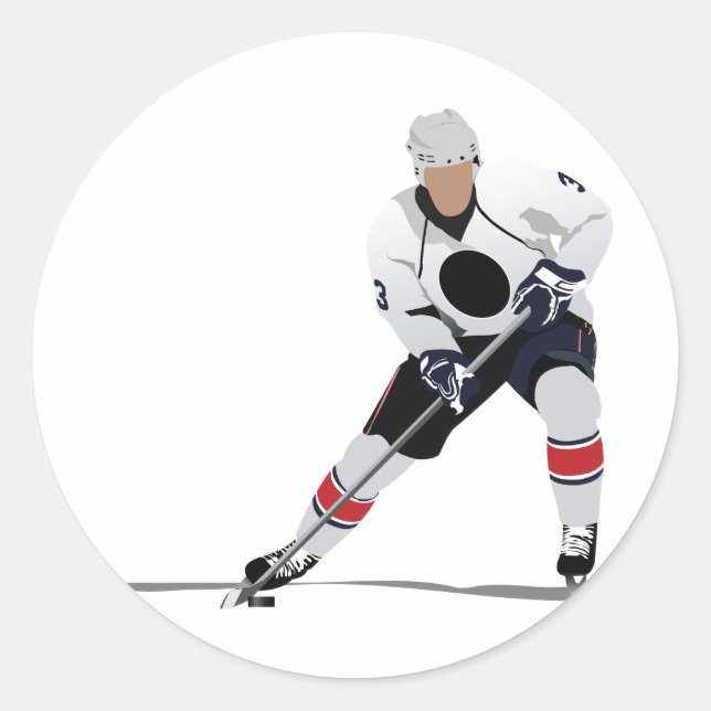 Aufkleber für Eishockey-Spieler (Vorderseite)