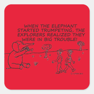 Aufkleber für Elephant Square