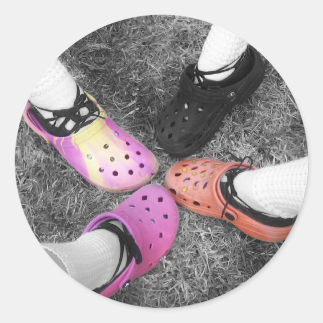 Aufkleber für farbige Crocs & Soft Shots (Vorderseite)