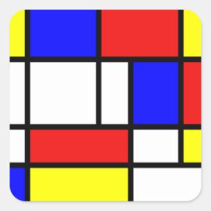 Aufkleber für Fine Art, Mondrian, Zusammensetzung