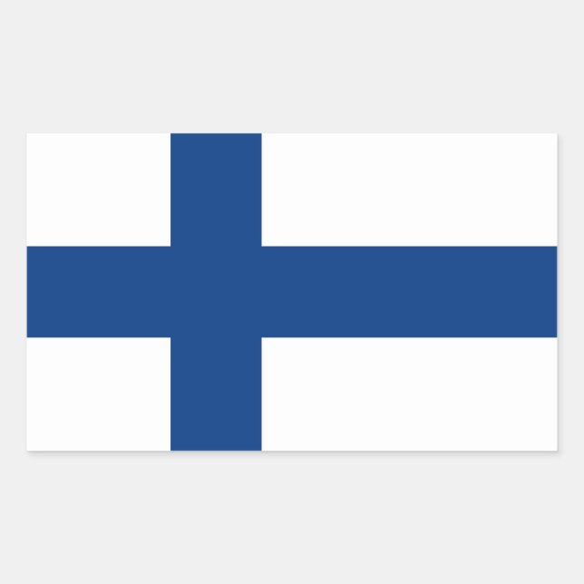 Aufkleber für finnische Flagge (Vorderseite)