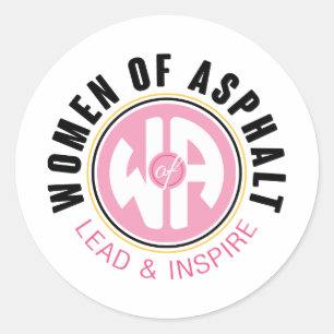 Aufkleber für Frauen aus Asphalt