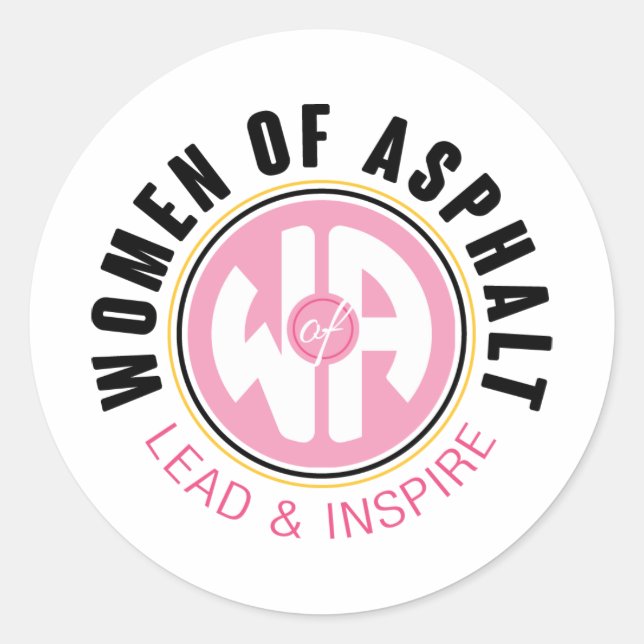 Aufkleber für Frauen aus Asphalt (Vorderseite)