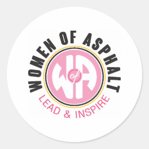 Aufkleber für Frauen aus Asphalt