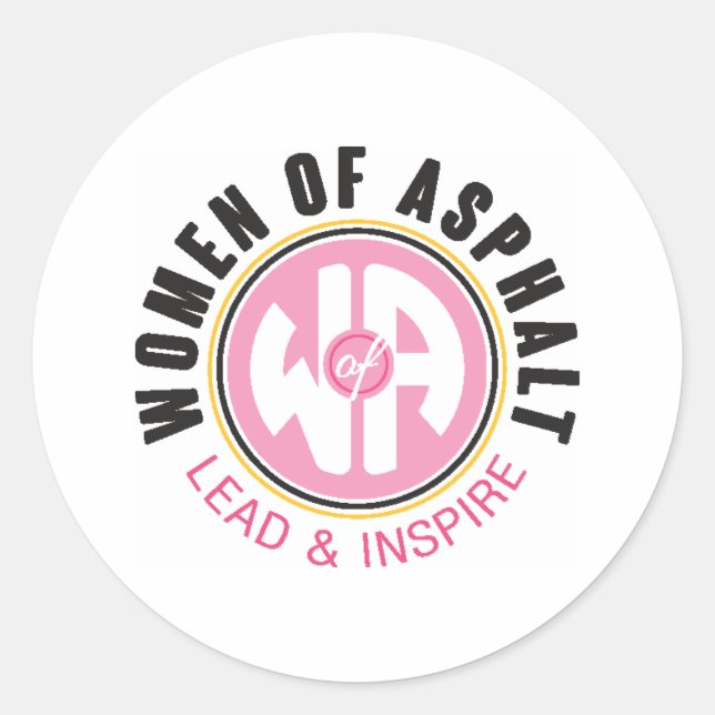 Aufkleber für Frauen aus Asphalt (Vorderseite)
