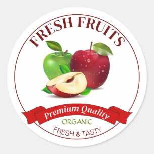 Aufkleber für frisches Obst