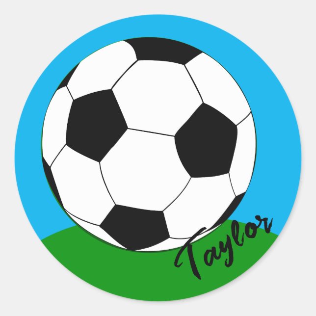 Aufkleber für Fußballfans Mit Monogramm / Fußball (Vorderseite)
