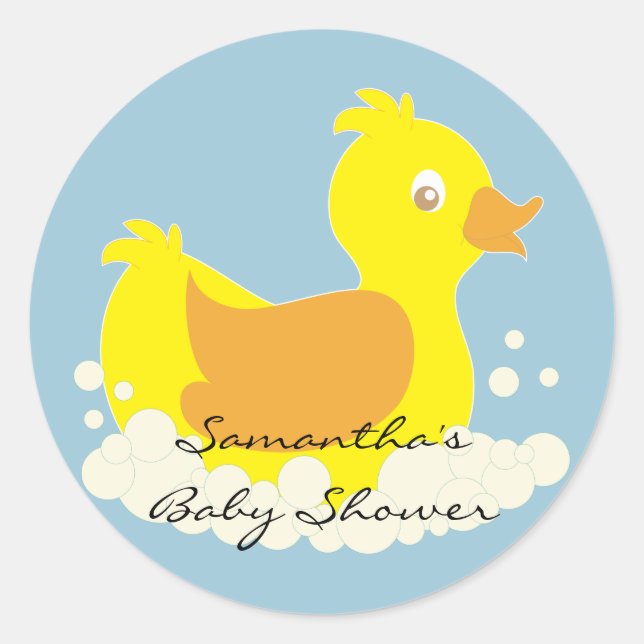 Aufkleber für gelbe Gummi-Enten (Vorderseite)