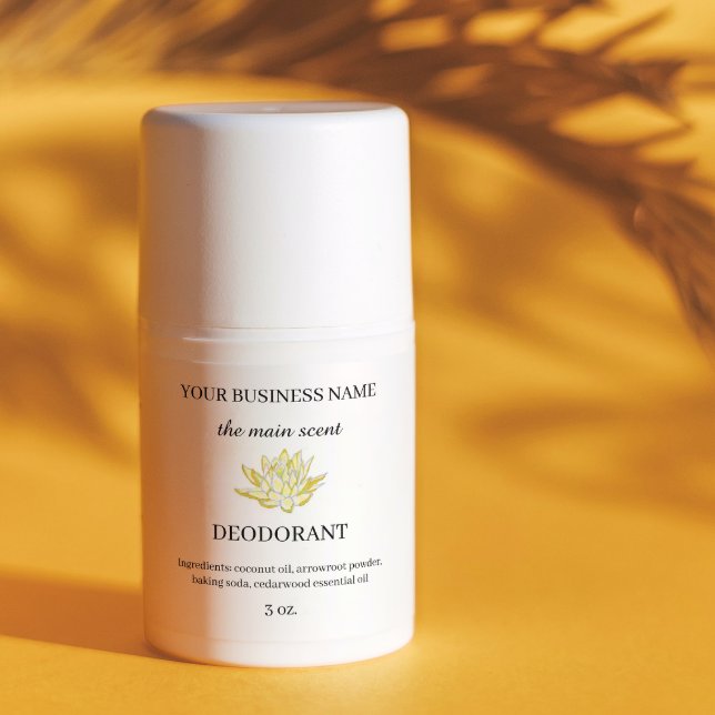 Aufkleber für gelbe Lotus-Deodorant (Von Creator hochgeladen)