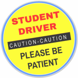 Aufkleber für Gelbe neue Schüler (Patient sein)