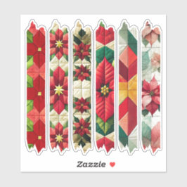 Aufkleber für gequiltierte Poinsettia-Tape-Planner