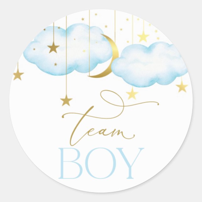 Aufkleber für Geschlecht, Blue Team Boy (Vorderseite)