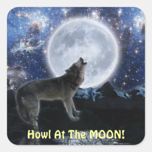 Aufkleber für GRAY WOLF und MOON