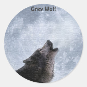 Aufkleber für GRAY WOLF und MOON
