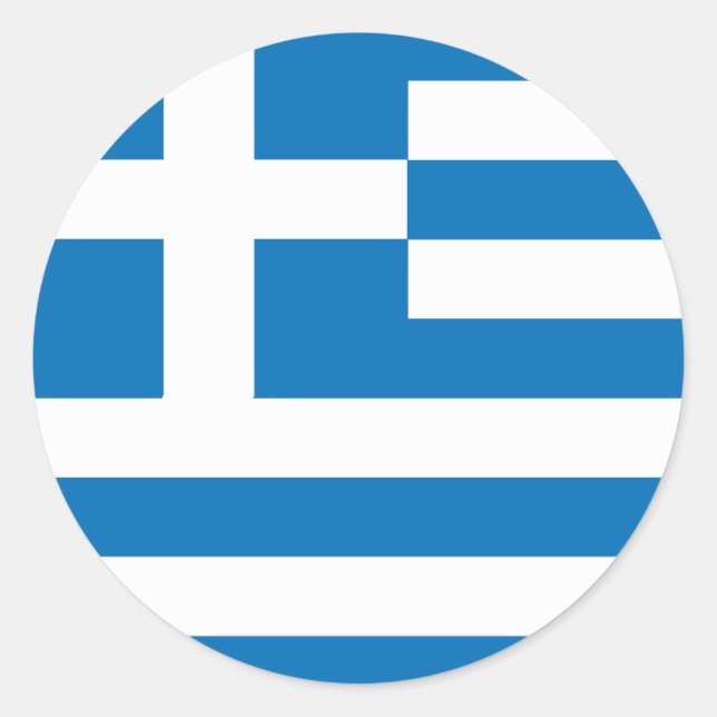 Aufkleber für griechische Flagge (Vorderseite)