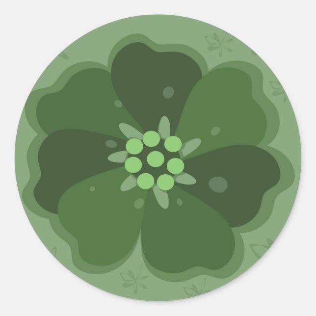 Aufkleber für grüne Blume (Vorderseite)