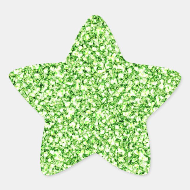 Aufkleber für grüne Glitzer (Vorderseite)