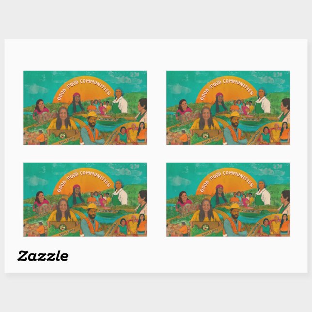 Aufkleber für gute Lebensmittelgemeinschaften (Blatt)