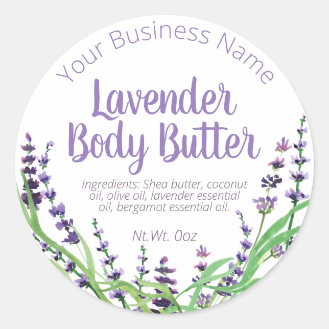 Aufkleber für hausgemachte Lavendel (Vorderseite)