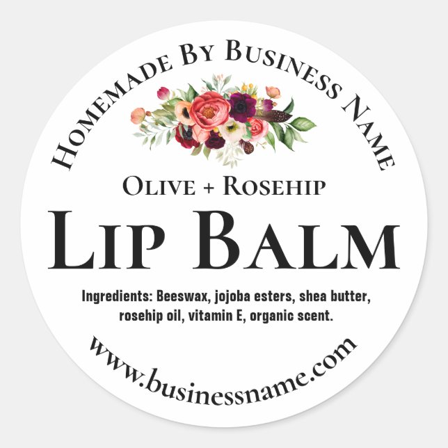 Aufkleber für hausgemachte Lippenpfanne (Vorderseite)