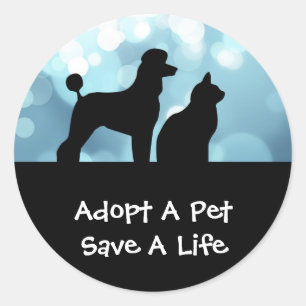 Aufkleber für Haustiere adoptiert