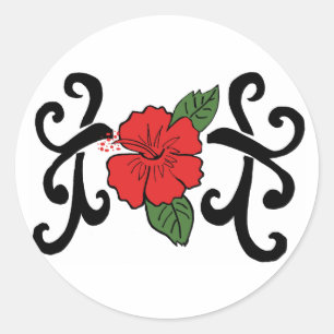 Aufkleber für Hibisken aus Stämmen