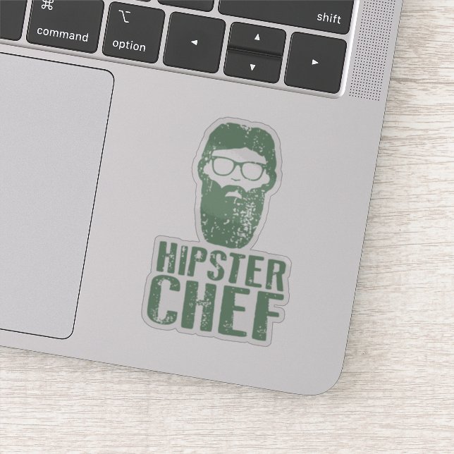 Aufkleber für Hipster Koch (Detail)