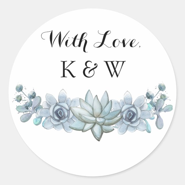 Aufkleber für Hochzeitsaufkleber für Blume (Vorderseite)