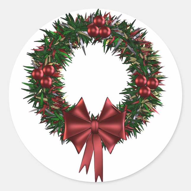 Aufkleber für Holiday Wreath (Vorderseite)