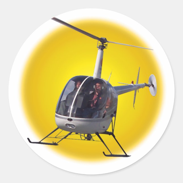Aufkleber für Hubschrauber - Geschenk und Aufklebe (Vorderseite)