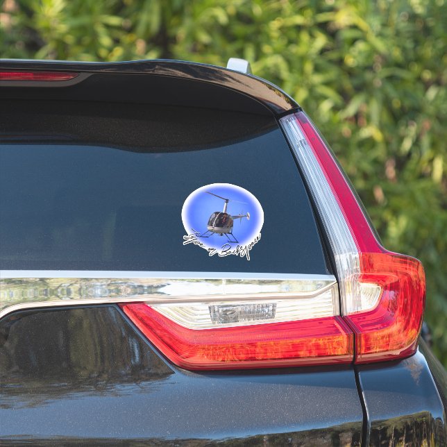 Aufkleber für Hubschrauber - Geschenk und Aufklebe (Auto Seite)
