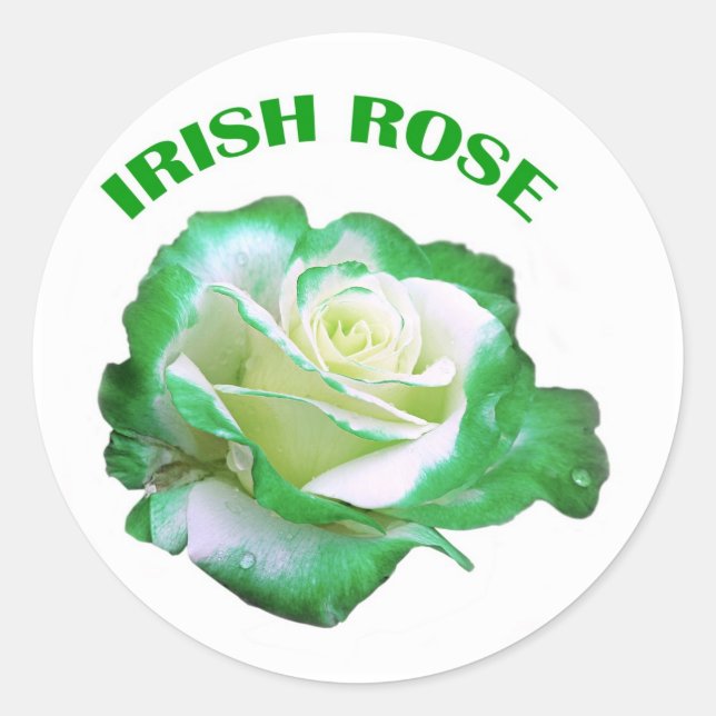 Aufkleber für irische Rose (Vorderseite)