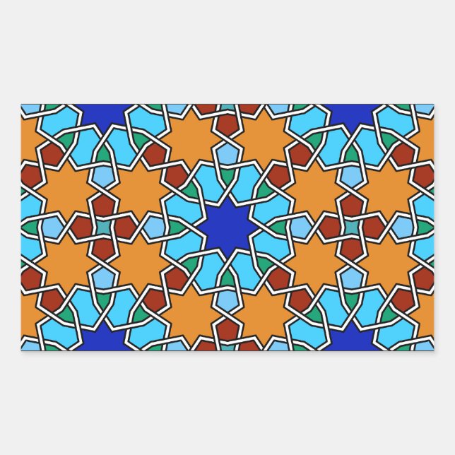 Aufkleber für islamische geometrische Muster (Vorderseite)