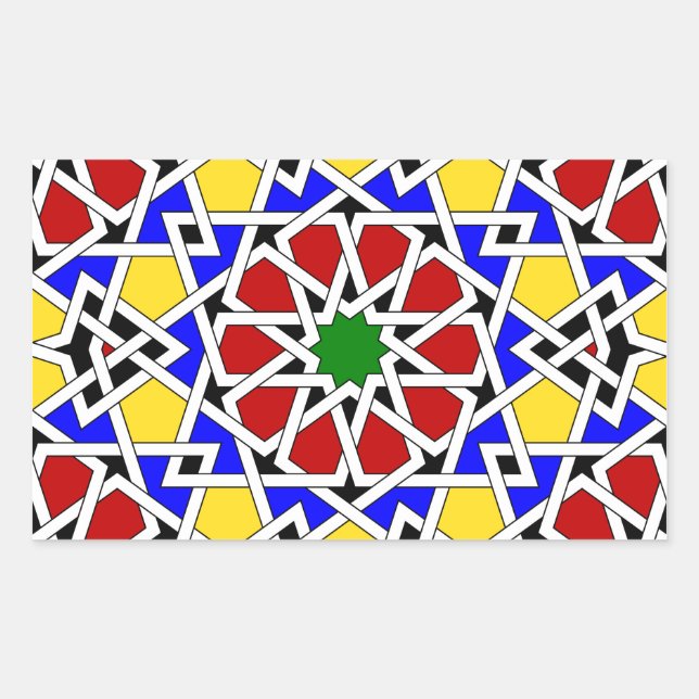 Aufkleber für islamische geometrische Muster (Vorderseite)