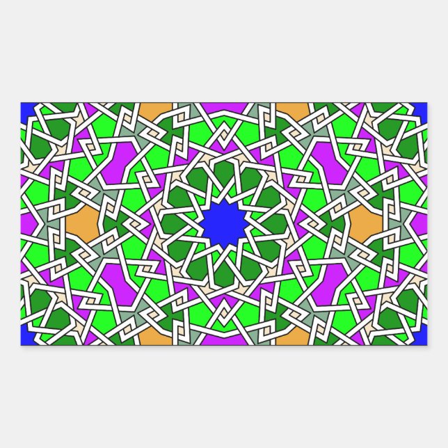 Aufkleber für islamische geometrische Muster (Vorderseite)