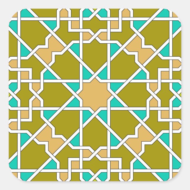 Aufkleber für islamische geometrische Muster (Vorderseite)