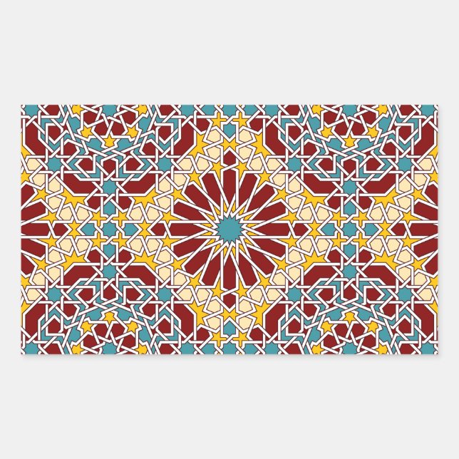 Aufkleber für islamische geometrische Muster (Vorderseite)