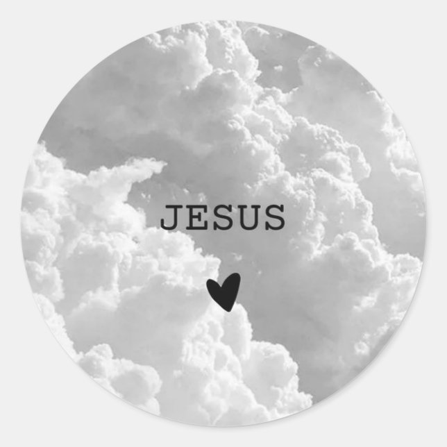 Aufkleber für Jesus Wolken (Vorderseite)