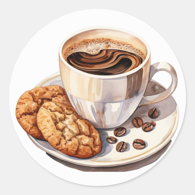 Aufkleber für Kaffee und Cookies (Vorderseite)