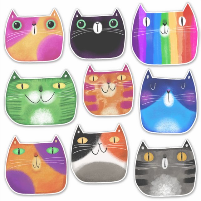 Aufkleber für Katzen (Vorderseite)