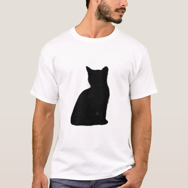 Aufkleber für Katzen Silhouette T-Shirt (Vorderseite)