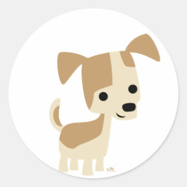 Aufkleber für kleine Hunde Cartoon