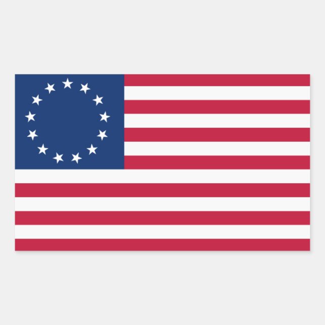 Aufkleber für koloniale amerikanische Flaggen (Vorderseite)