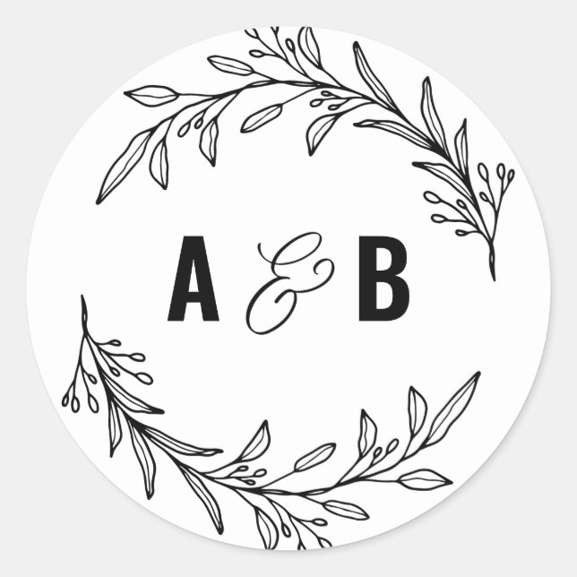 Aufkleber für kundenspezifisches MONOGRAM (Vorderseite)
