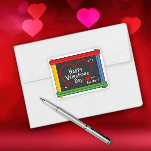 Aufkleber für Lehrer am Valentinstag!