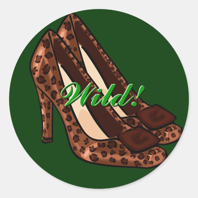 Aufkleber für Leopardendruckschuhe (Vorderseite)