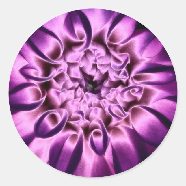 Aufkleber für lila Blume (Vorderseite)