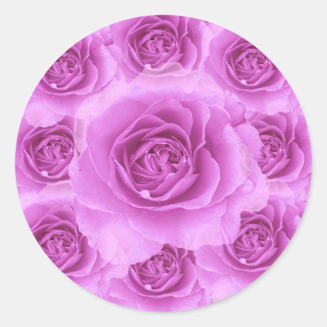 Aufkleber für lila Rose (Vorderseite)
